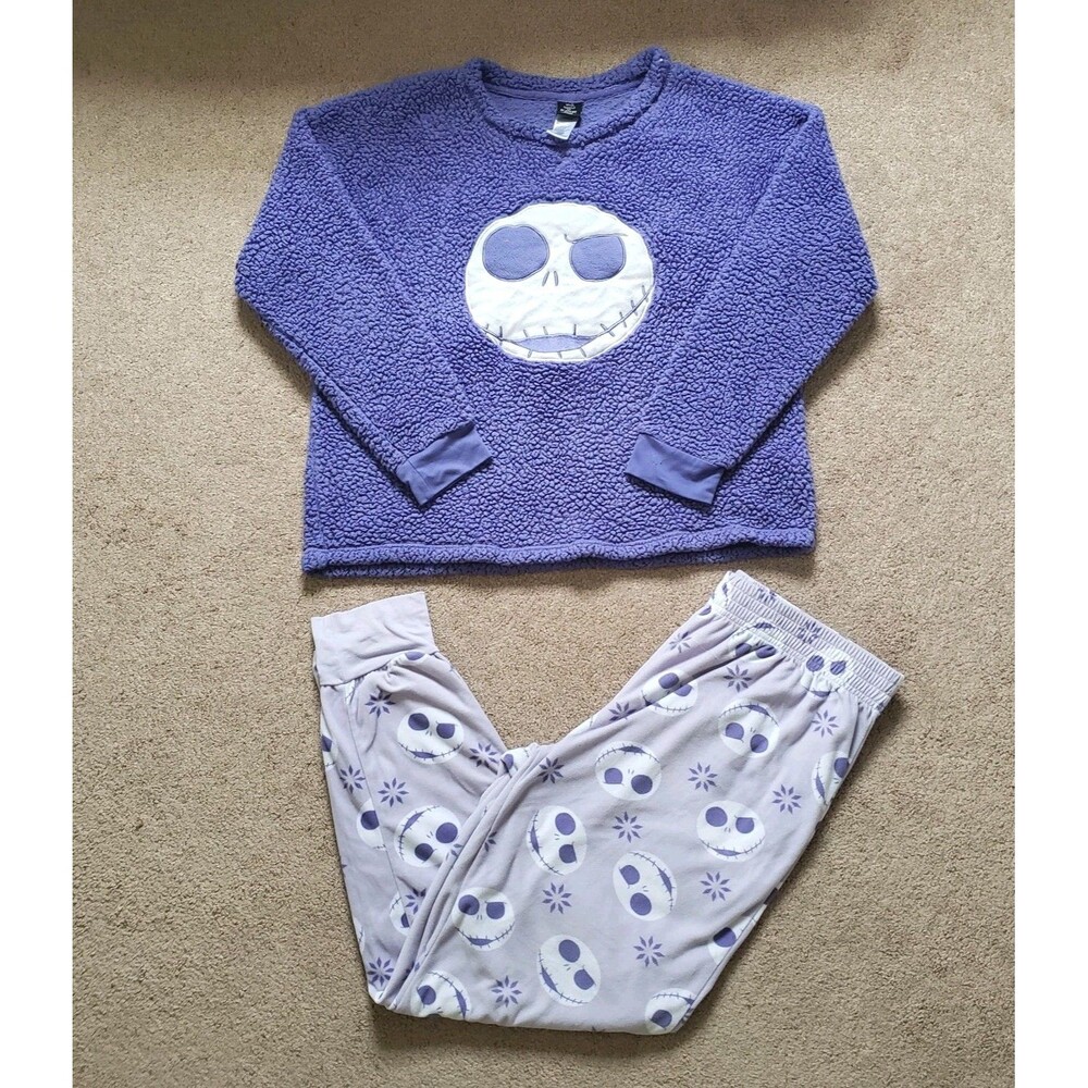 Disney The Nightmare Before Christmas Women's Pajama Set Purple Size Med (8-10)